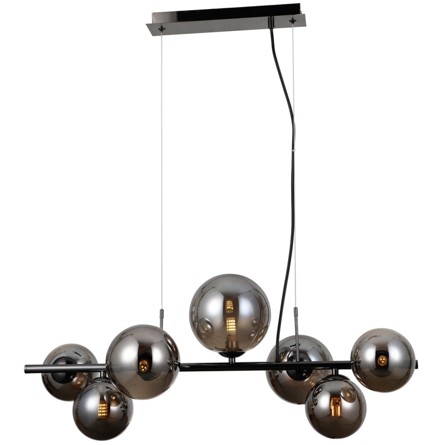 ITALUX - Hängeleuchte an Schnur CANELLO 7xG9/5W/230V schwarz