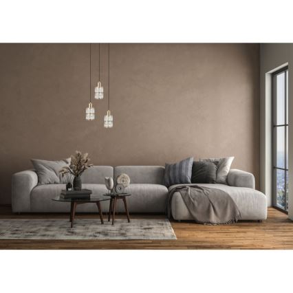ITALUX - Hängeleuchte ALMA 3xE27/40W/230V goldfarben