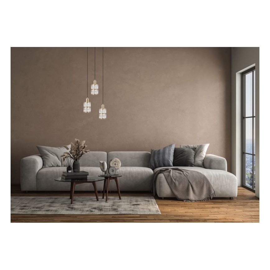 ITALUX - Hängeleuchte ALMA 3xE27/40W/230V goldfarben