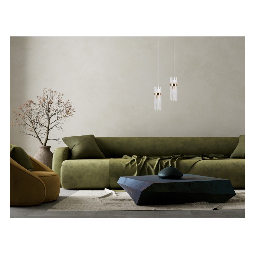ITALUX - Hängeleuchte TARASO an Kabel 1xE14/40W/230V goldfarben