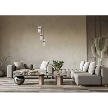 ITALUX - Hängeleuchte mit Kabelaufhängung TARASO 3xE14/40W/230V goldfarben