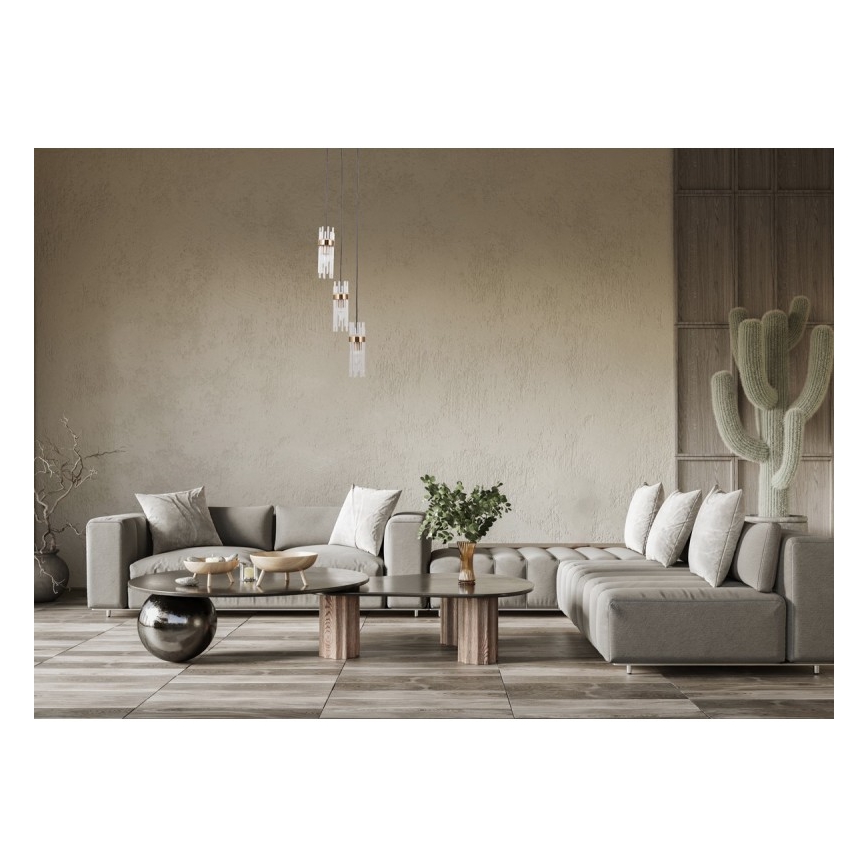 ITALUX - Hängeleuchte mit Kabelaufhängung TARASO 3xE14/40W/230V goldfarben