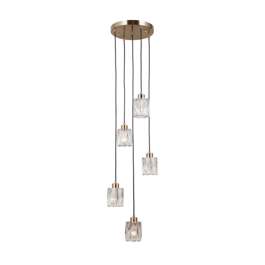 ITALUX - Hängeleuchte an Kabel TORNO 5xE14/40W/230V goldfarben
