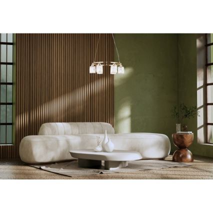 ITALUX - Pendelleuchte SIMONA 6xE14/40W/230V goldfarben