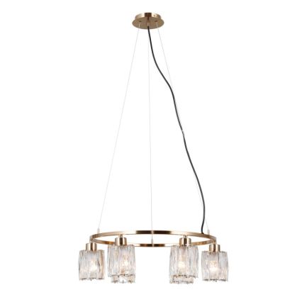 ITALUX - Pendelleuchte SIMONA 6xE14/40W/230V goldfarben
