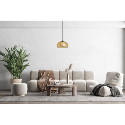 ITALUX - Pendelleuchte an Kabel AINALE 1xG9/7W/230V schwarz/rauchbraun