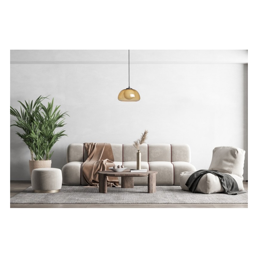 ITALUX - Pendelleuchte an Kabel AINALE 1xG9/7W/230V schwarz/rauchbraun