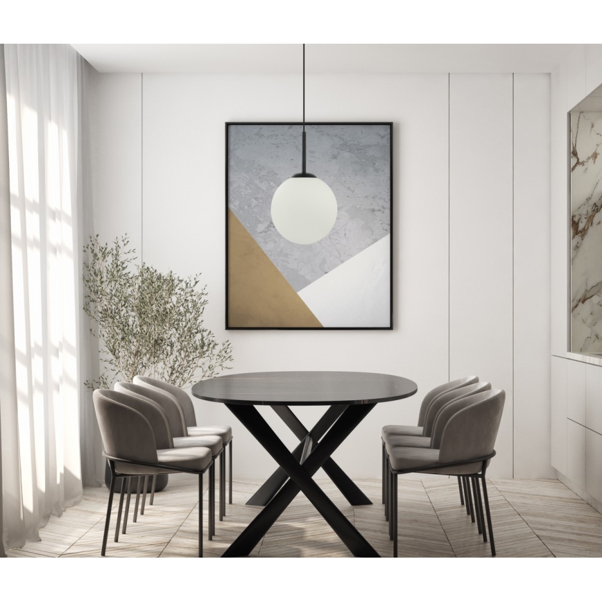 ITALUX - Hängeleuchte an Kabel DEORE 1xE27/40W/230V Ø 25 cm schwarz