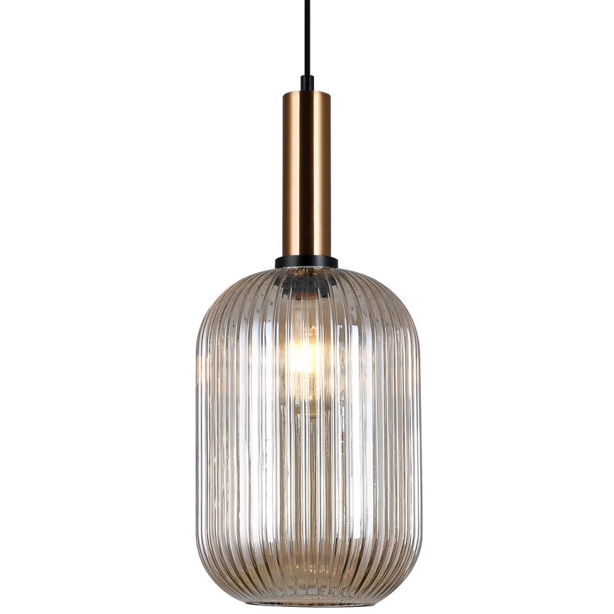 ITALUX - Hängeleuchte an Schnur ANTIOLA 1xE27/40W/230V d 20 cm bronzen