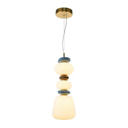 ITALUX - LED-Pendelleuchte an Kabel EVANS LED/15W/230V 3000K gold/blau