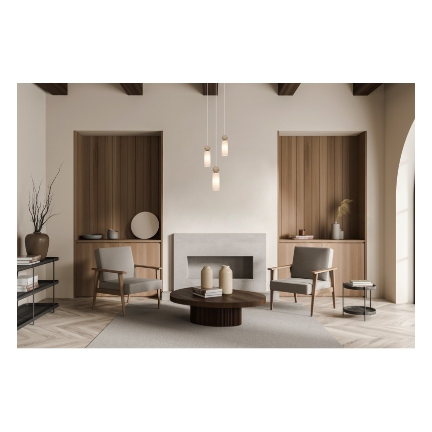 ITALUX - Pendelleuchte SANTOS mit Seilabhängung 3xG9/40W/230V, goldfarben