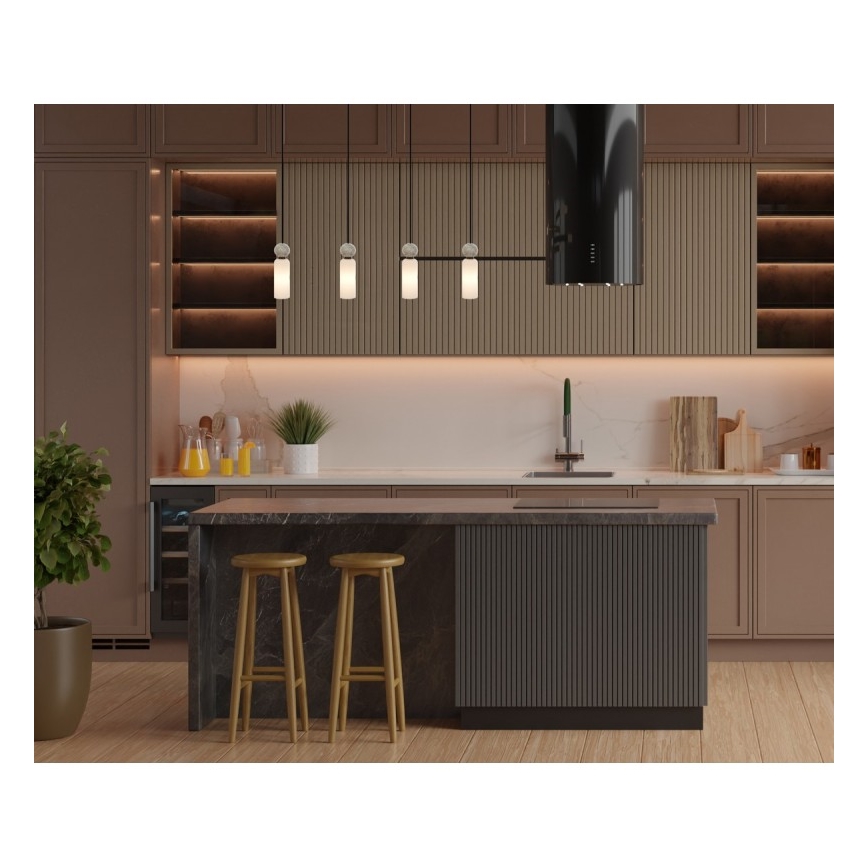 ITALUX - Hängeleuchte mit Kabelaufhängung SANTOS 4xG9/40W/230V schwarz
