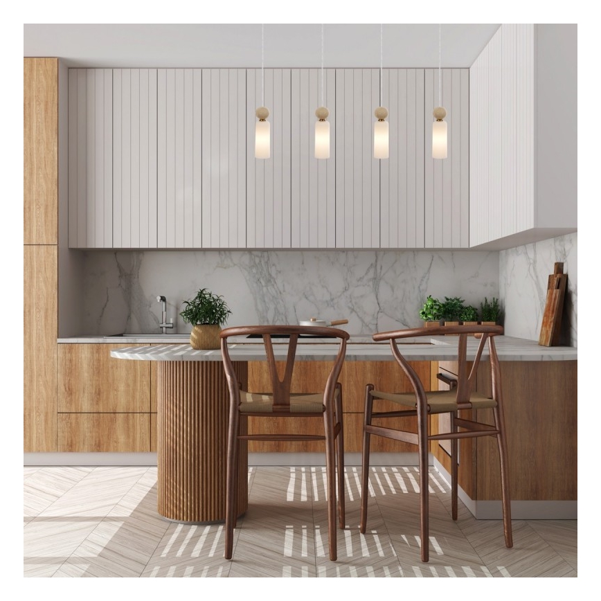 ITALUX - Pendelleuchte an Kabel SANTOS 4xG9/40W/230V goldfarben
