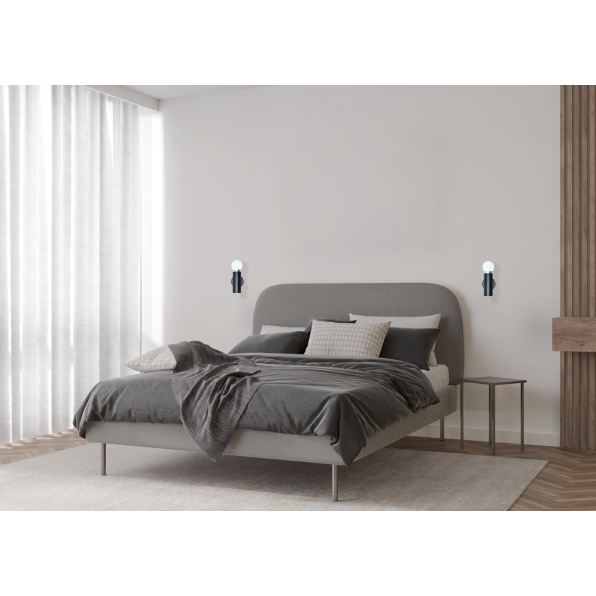 ITALUX - Wandleuchte MACERA 1xE27/40W/230V schwarz
