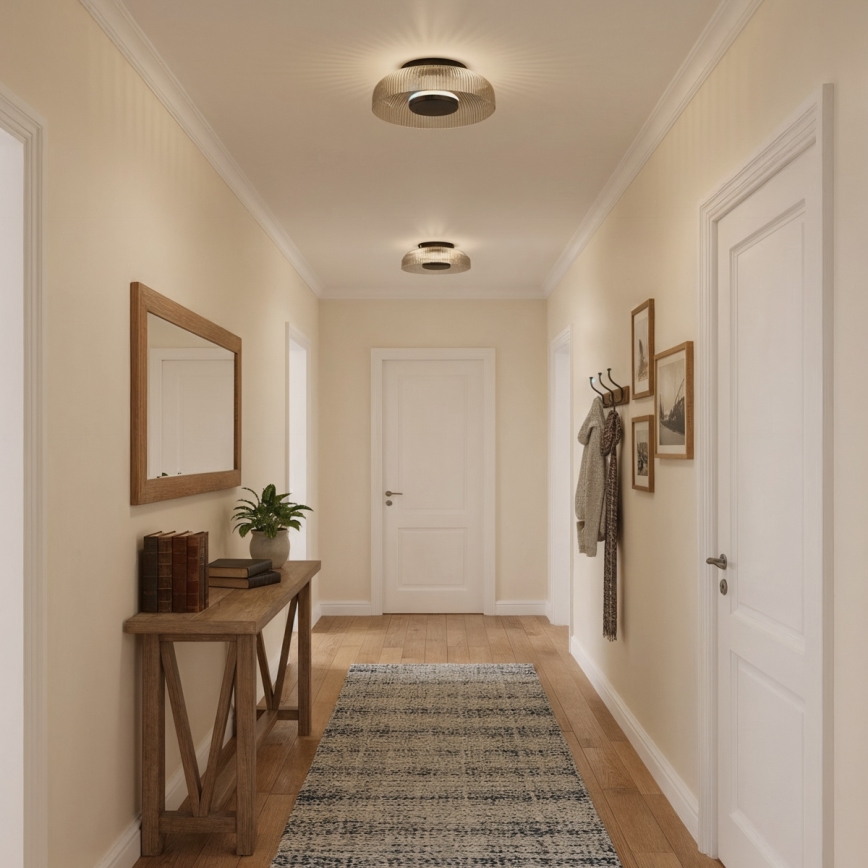 ITALUX - LED-Deckenleuchte PASSO LED/8W/230V 3000K Ø 25 cm rauchschwarz