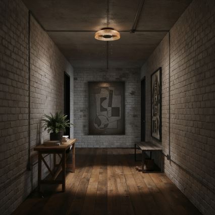 ITALUX - LED-Deckenleuchte PASSO LED/8W/230V 3000K Ø 25 cm rauchbeige