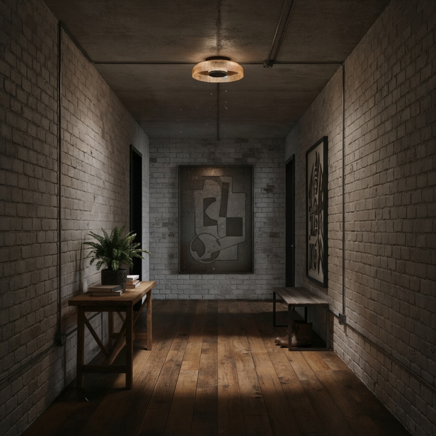 ITALUX - LED-Deckenleuchte PASSO LED/8W/230V 3000K Ø 25 cm rauchbeige