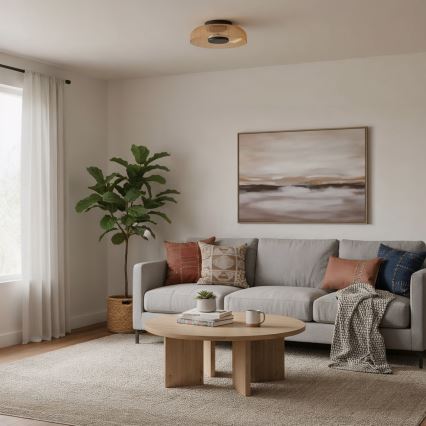 ITALUX - LED-Deckenleuchte PASSO LED/8W/230V 3000K Ø 25 cm rauchbeige