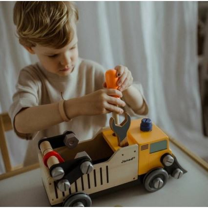 Janod - Baukasten aus Holz BRICOKIDS Lastwagen