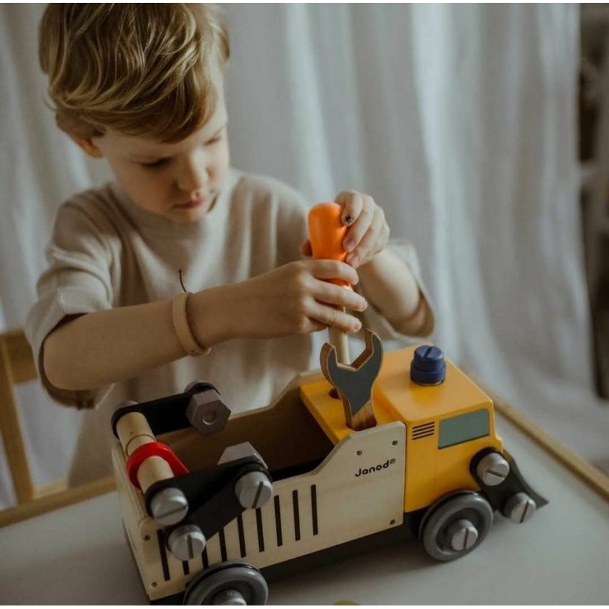Janod - Baukasten aus Holz BRICOKIDS Lastwagen