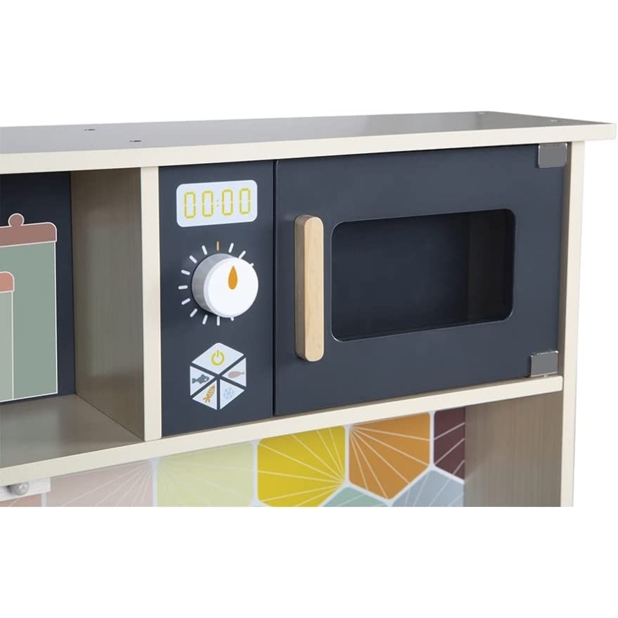 Janod - Holzküche mit LED-Kochfläche MOZAIC 2xLR6