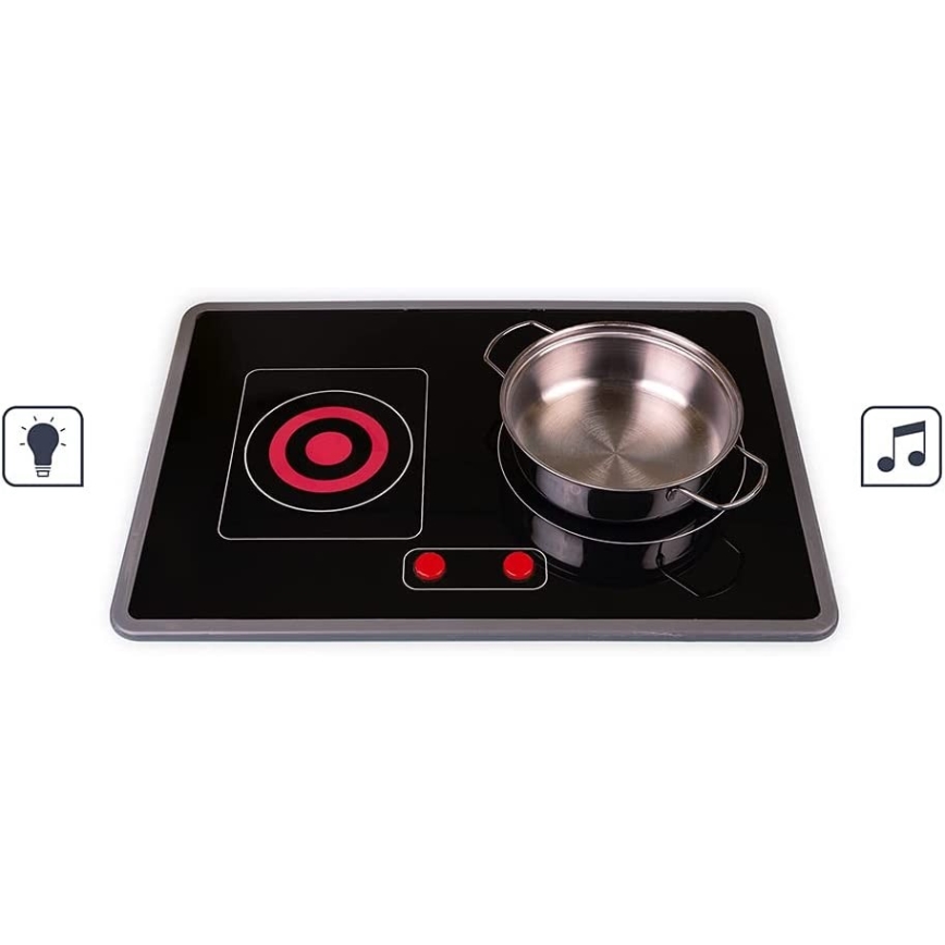 Janod - Holzküche mit LED-Kochfläche MOZAIC 2xLR6