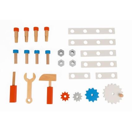 Janod - Holzlauflernwagen mit Werkzeug BRICOKIDS