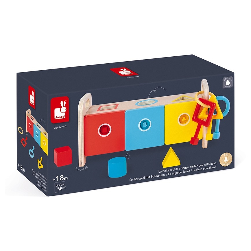 Janod - Interaktives Holzspielzeug MONTESSORI 10 Stück