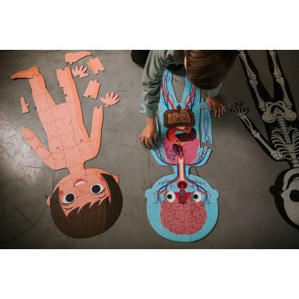 Janod - Kinderpädagogisches Puzzle 225 Teile menschlicher Körper