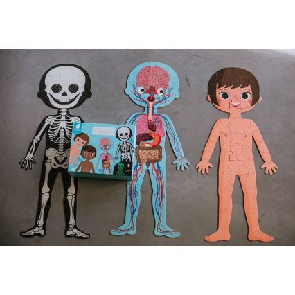 Janod - Kinderpädagogisches Puzzle 225 Teile menschlicher Körper