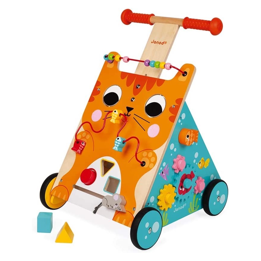 Janod - Lauflernwagen mit Aktivitäten Katze