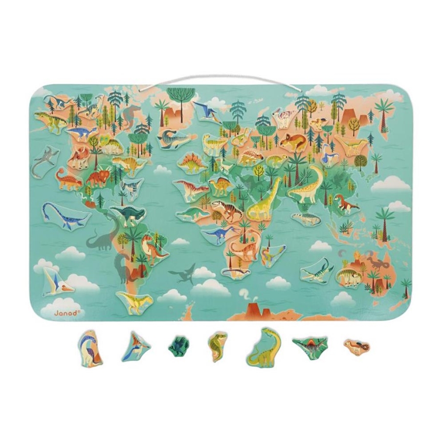 Janod - Magnetische Karte Dinosaurier