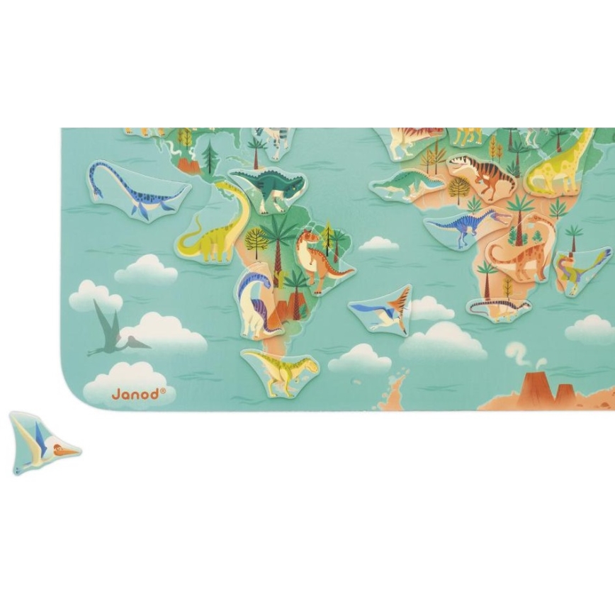 Janod - Magnetische Karte Dinosaurier