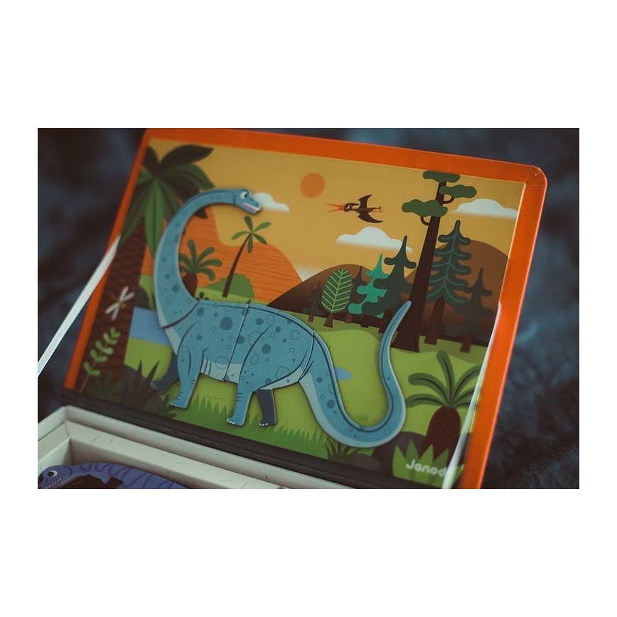 Janod - Magnetisches interaktives Set MAGNETIBOOK Dinosaurier