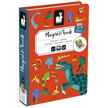 Janod - Magnetisches interaktives Set MAGNETIBOOK Dinosaurier