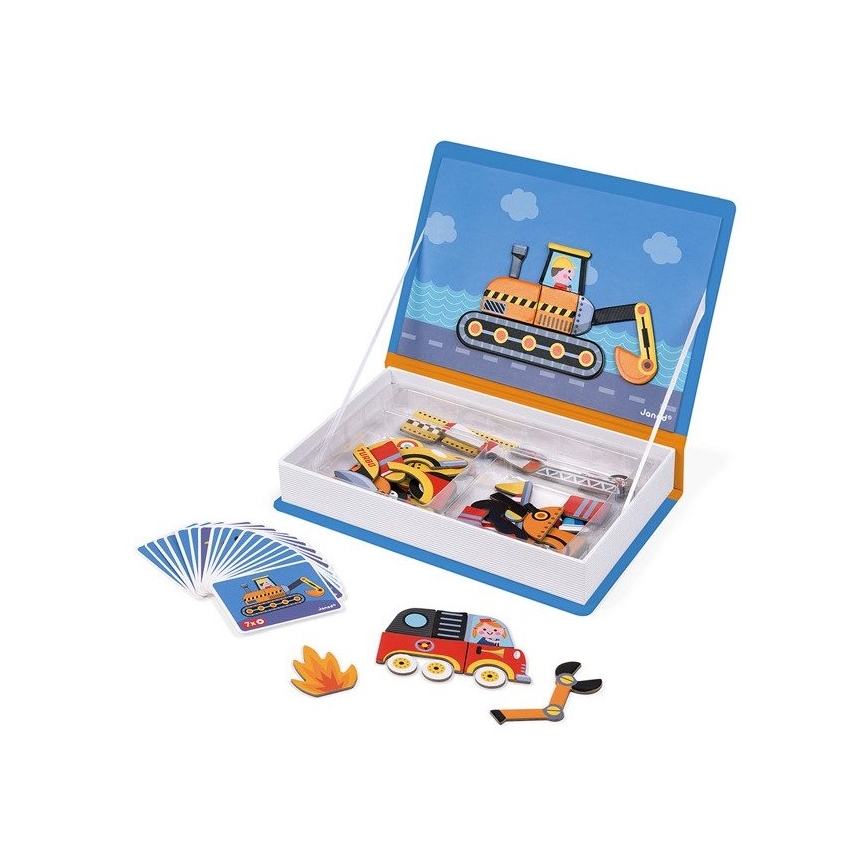 Janod - Magnetisches interaktives Set MAGNETIBOOK Verkehrsmittel