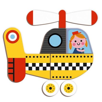 Janod - Magnetisches interaktives Set MAGNETIBOOK Verkehrsmittel