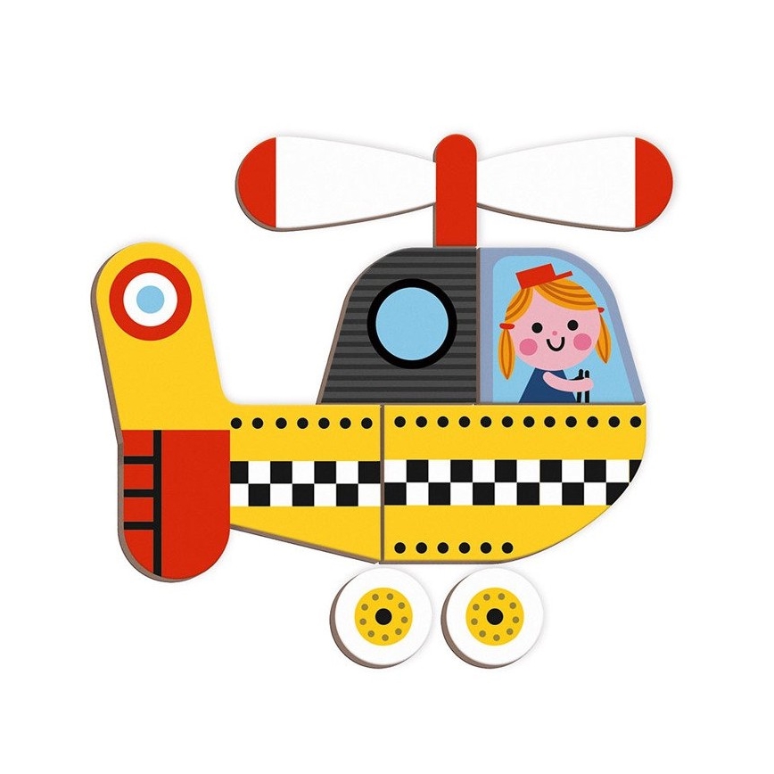 Janod - Magnetisches interaktives Set MAGNETIBOOK Verkehrsmittel