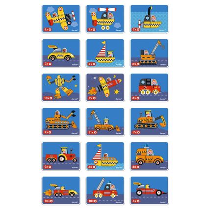 Janod - Magnetisches interaktives Set MAGNETIBOOK Verkehrsmittel