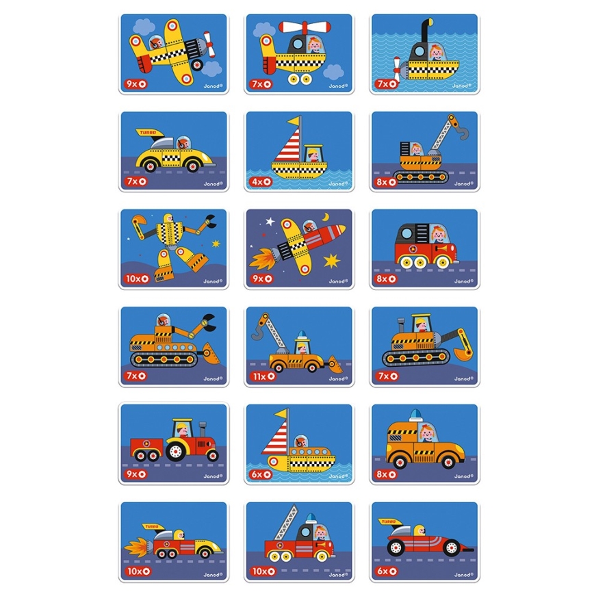 Janod - Magnetisches interaktives Set MAGNETIBOOK Verkehrsmittel