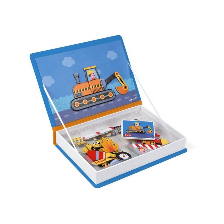 Janod - Magnetisches interaktives Set MAGNETIBOOK Verkehrsmittel