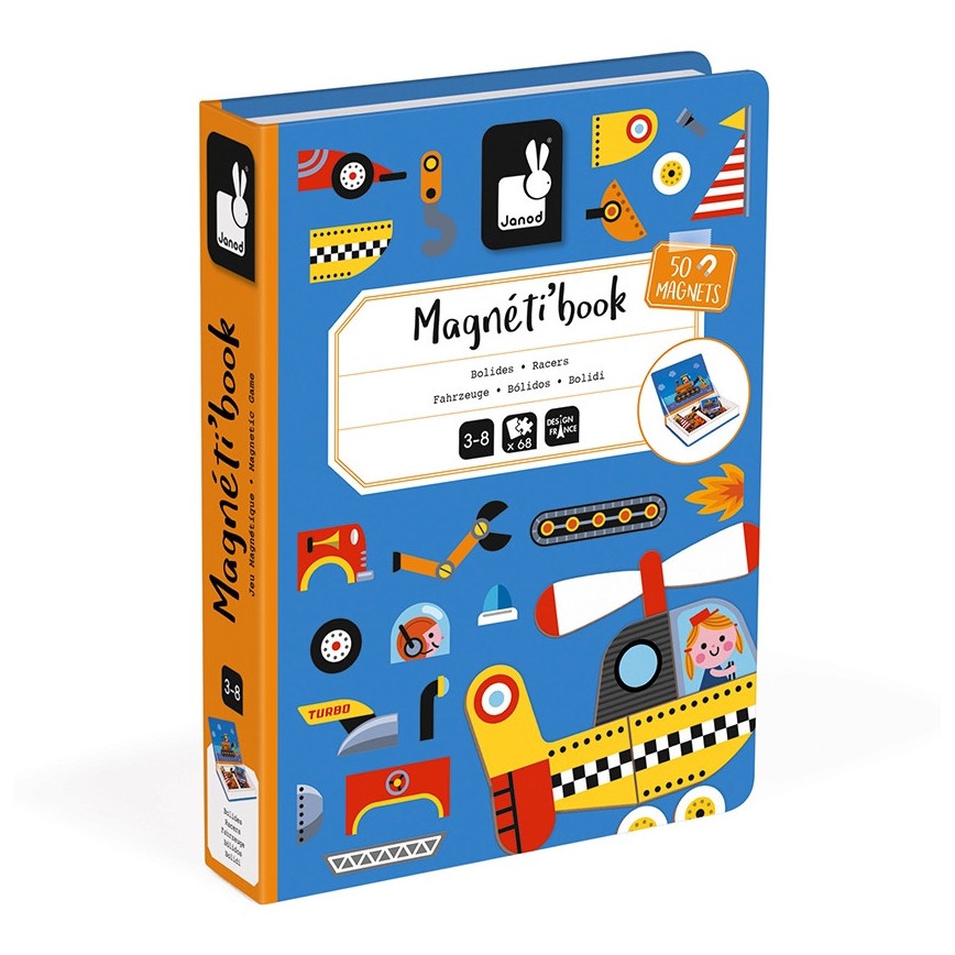 Janod - Magnetisches interaktives Set MAGNETIBOOK Verkehrsmittel