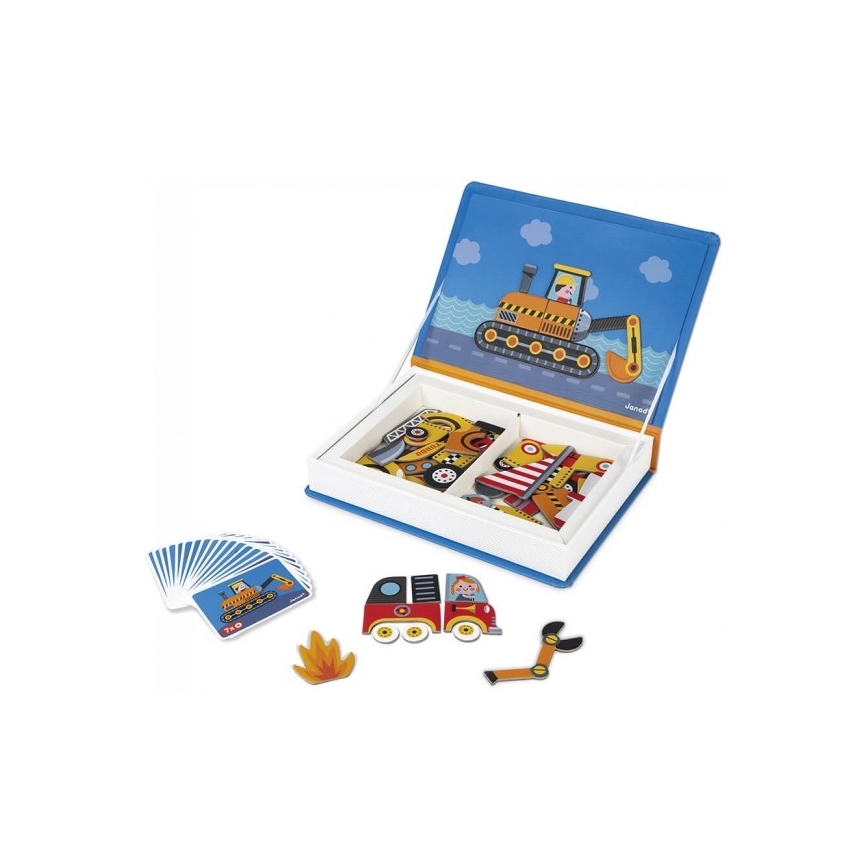 Janod - Magnetisches interaktives Set MAGNETIBOOK Verkehrsmittel