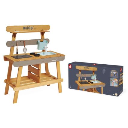 Janod - Outdoor-Spielküche aus Holz MUDDY LAB