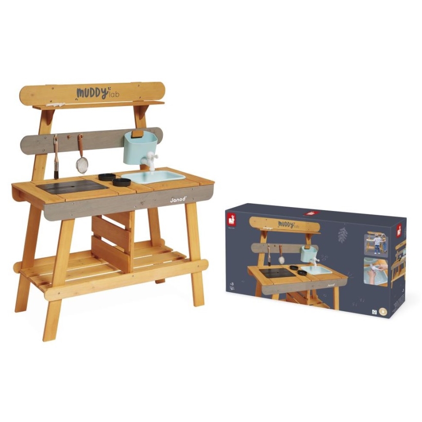 Janod - Outdoor-Spielküche aus Holz MUDDY LAB