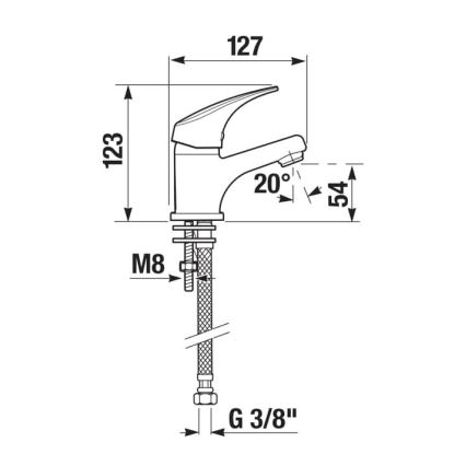 JIKA H3111N10041101 - Waschtischarmatur TALAS 12,3 cm Hochglanzchrom