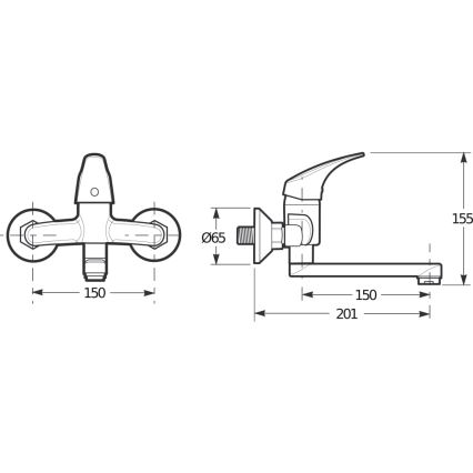 JIKA H3111N70042201 - Waschtischarmatur TALAS 15,5 cm Hochglanzchrom