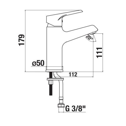 JIKA H3111W10041101 - Waschtischarmatur CUBE 17,9 cm Hochglanzchrom