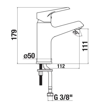 JIKA H3111W10049101 - Waschtischarmatur CUBE 17,9 cm Cold Start/glänzender Chrom
