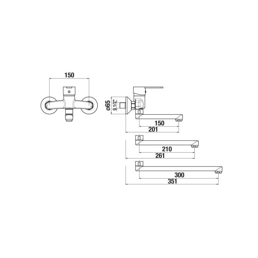 JIKA H3111Z70042201 - Waschtischarmatur LYRA 15x20,1 cm Hochglanzchrom
